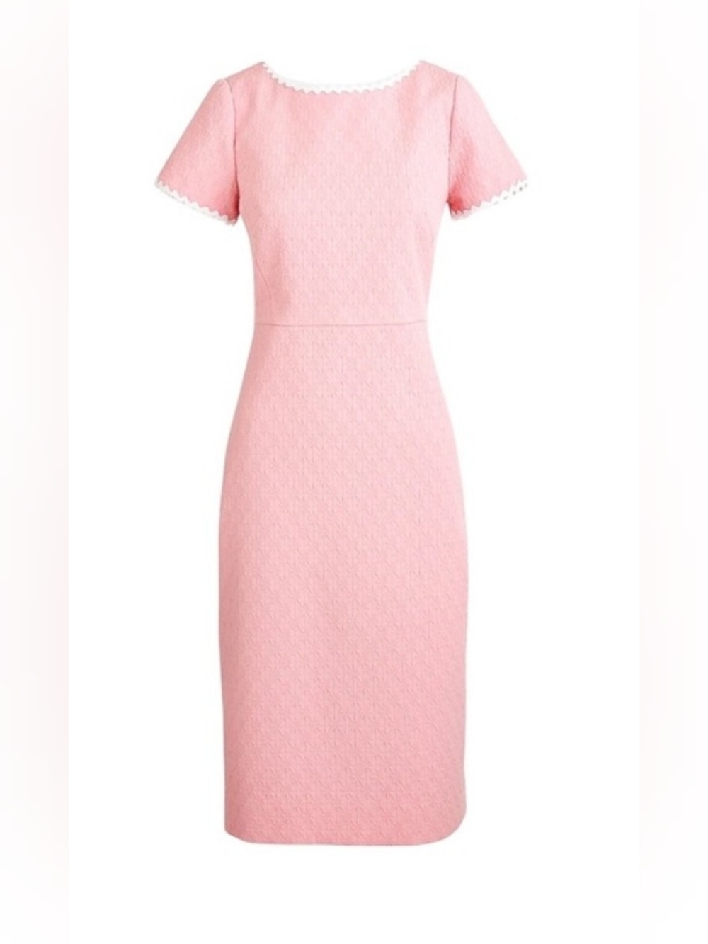 NWT - Pink J.Crew Sheath dress in daisy matelassé Size 10